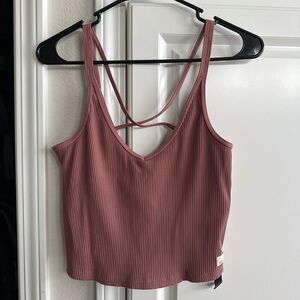 Vuori Ribbed Dusty Rose Camisole
